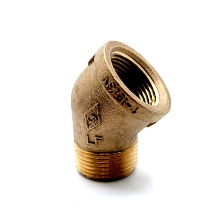 Thrifco Plumbing 1-1/2 Inch 45 Brass St Elbow 5317054